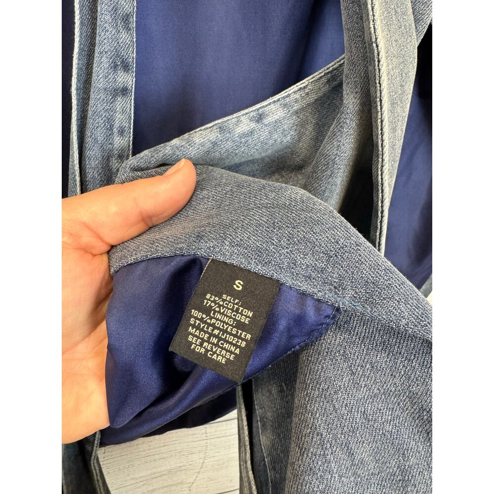 Flying Tomato Women's Denim Blue Capelet Jack Size Small - Picture 5 of 8